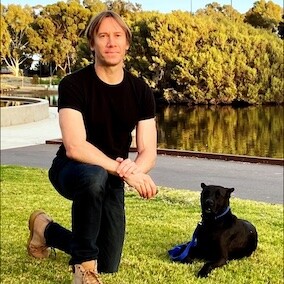 Direct K9 Services Adelaide Dog Training Expert Dave with his rescue dog Angus